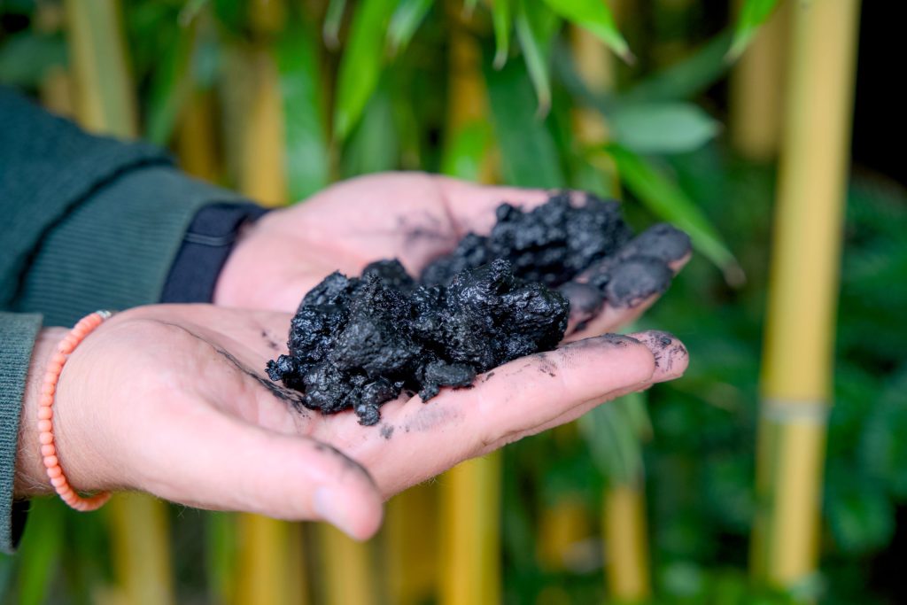 Adding biochar to soil